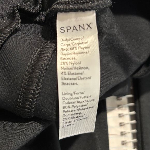 SPANX Sz XL Perfect Black Pants Classic Black Elastic Waistband Back NEW - Picture 13 of 14
